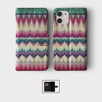 Case For Iphone 15 14 13 12 11 Se Pro Max Wallet Flip Phone Cover Tribal Aztec • £8.99