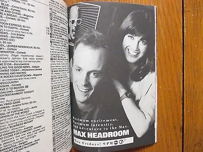Aug. 8 1987 TV Guide(MAX HEADROOM/MATT  FREWER/ANIMAL CRACK-UPS/ALAN THICKE) • $17.99