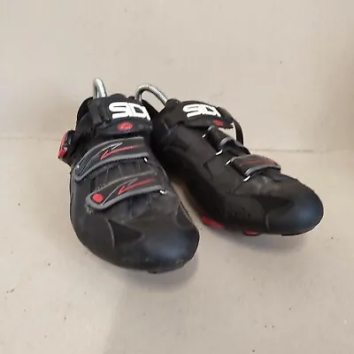 £63.95 • Buy Sidi Genius Men's Cycling Shoes  Black/red  Size Uk10.5  Eu44.5 (babi5/3)