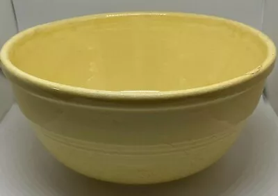 Vintage Stone Wear Buttercream Yellow Ceramic Mixing Bowl 9 Inch Diameter • $9.99