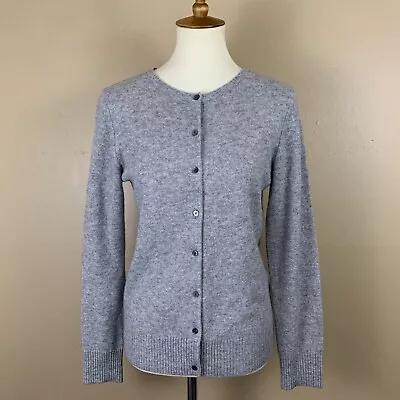 Magaschoni Sweater Womens Medium Gray Casual 100% Cashmere Button Front Cardigan • $28.85