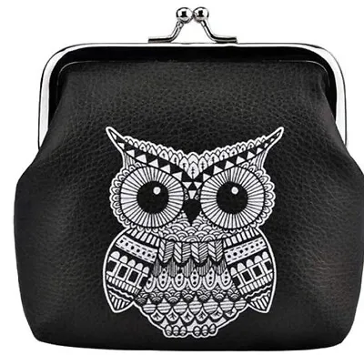 £7 • Buy Women's Owl Wallet Card Holder Coin Purse Clutch Handbag Black + White New