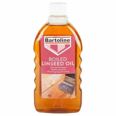 Bartoline Boiled Linseed Oil Revive Wood Furniture Finish Natural Sheen 500ml • £6.94