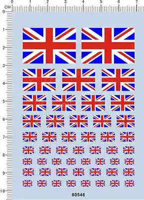 1/18 1/12 1/24 1/43 United Kingdom UK Great British National Flag Model Decal • $8.44