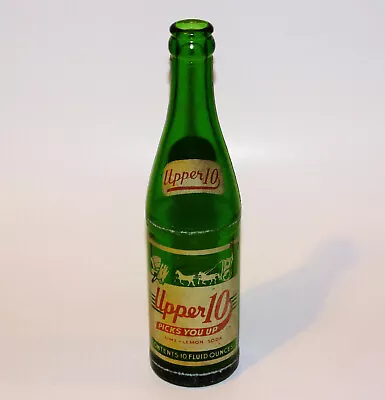 Upper 10 Soda Bottle Green BIRMINGHAM AL C1950s • $9