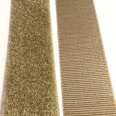 2  Velcro® Brand MIL-SPEC Desert Tan Hook & Loop Set - SEW-ON TYPE - 1 YARD • $12.95