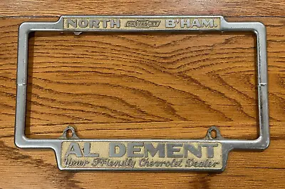 Vintage Chevrolet License Plate Frame Al Dement Birmingham Alabama • $185