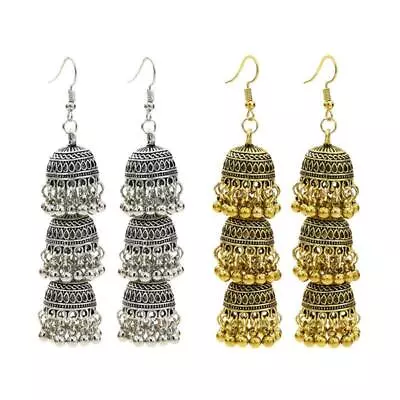 $6.60 • Buy Indian Vintage Bollywood Gypsy Oxidized Traditional Jhumka Jhumki Earrings Women