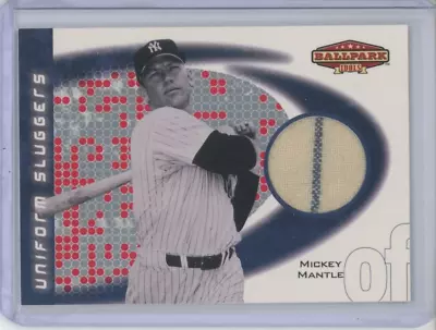 Mickey Mantle Game-worn Jersey Patch 2002 Ud Upper Deck Ballpark Idols Pinstripe • $199.99