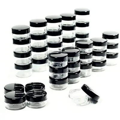 5 Gram Cosmetic Containers 50pcs Sample Jars Tiny Makeup Sample Containers With  • $14.80