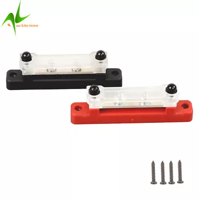 12V 150A Busbar 4 Way Red & Black Bus Bar Power Distribution Terminal Block Kits • $21.67