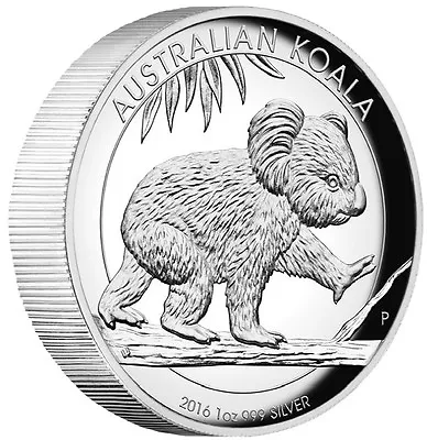 $72.99 • Buy 2016 Australian Koala 1 Oz Dollar $1 Silver Proof High Relief Coin Australia