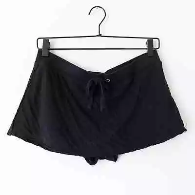 Juicy Couture Vintage Y2K Made In USA Black Micro Mini Skirt Skort Size Small • $50