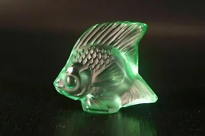 France Lalique Crystal Figurine Seal Fish Light Green Color Mint Condition. • £85.50