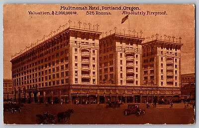 Portland Oregon OR - Multnomah Hotel - Vintage Postcard - Posted 1914 • $11.04