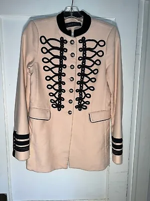 Zara Pink Velvet Military Blazer Jacket  Size S.  C495 • $96.40