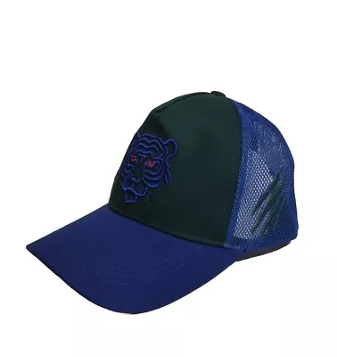 BLUE And GREEN Embroidered Tiger Full Expression Adjustable Baseball Cap... • $15.99