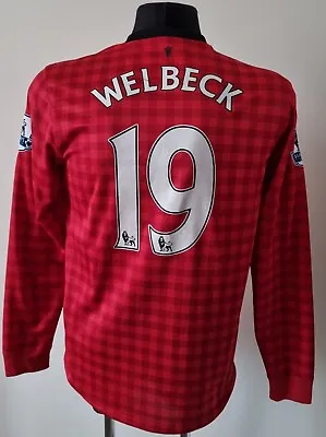 Manchester United 2012 - 2013 Home Football Nike Long Sleeve Jersey #19 Welbeck • $70