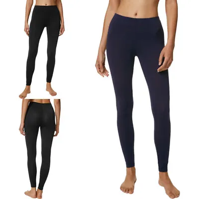 Ex M&S Womens Leggings Plain Stretchy Heatgen Thermal Light Leggings High Rise • £6.99