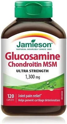 Jamieson Glucosamine Chondroitin MSM 1300 Mg 120 Caplets • $34