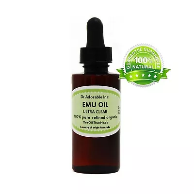 Emu Oil Ultra Clear 100% Pure Organic Fresh From Australia Moisturizing Skin  • $22.79