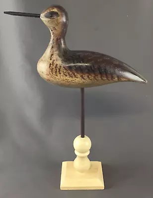 Vintage Hand Carved Hand Painted Wood Duck Bird Decoy Shore Bird 13 1/4  Tall • $34.99