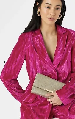 Pink Crushed Velvet Suit Set Uk10 • £58