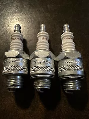 Set Of (3) Vintage Champion J-8J Spark Plugs New No Retail Box • $8