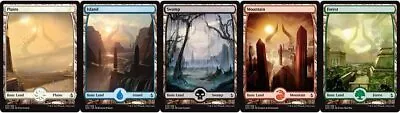 Amohnket Full Art Land Set (1 Each Of 5) MTG Magic • $3.48