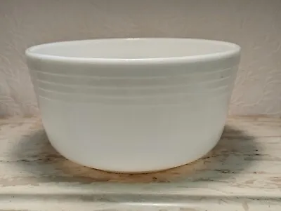 Retro Kitchen Pyrex Bowl Hamilton Beach Mixing Mixer White Milk Glass Ribbed #27 • $29.98