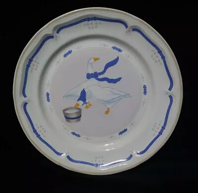 NEWCOR Stoneware 6005 Countryside 10 5/8  Dinner Plate 1987 Geese 80's Vintage • $7.15