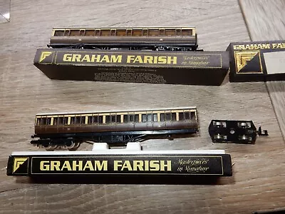 Two Off Graham Farish Old Style Brown And Cream Coaches N Gauge • £4.99