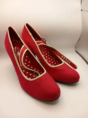Liberta Women's Red & White Heels UK 7 • £14.99
