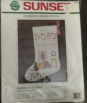 Sugarplum Stocking Counted Cross Stitch Kit 18302 Christmas Vintage Sunset • $25