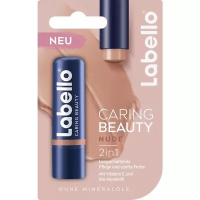 Labello Caring Beauty NUDE Lip Balm/ Chapstick -1ct. FREE US SHIPPING • $9.45