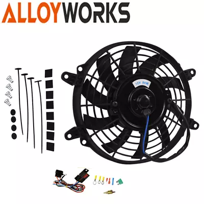 9 Inch 12V Radiator Cooling Electric Thermo Fan Mounting Pull/Push + Relay Kit • $59.94