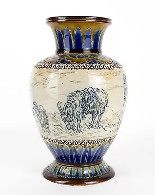 £500 • Buy HANNAH BARLOW For DOULTON LAMBETH, GOATS CATTLE GRAZING LANDSCAPE STONEWARE VASE