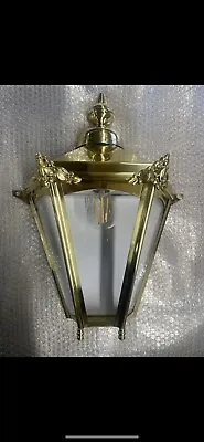 Ourdoor Half Lantern Wall Light Brass • £195