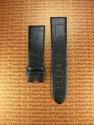 22mm Alligator Grain Leather Strap Black Watch Band For MONTBLANC Timewalker M • $36.95