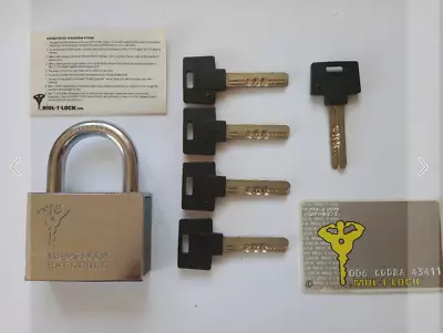 MUL-T-LOCK C-1 Rare Vintage HIGH SECURITY PADLOCK Year 1990. Hard To Find • $100