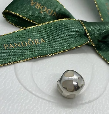 $19 • Buy Pandora White Hearts Of Mother Of Pearl Charm 790398 Authentic Ale 925 Retired