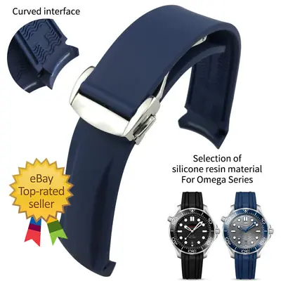 Silicone Watch Bands For Omega Seamaster Men Strap Watchband Speedmaster 18-22MM • $35.22