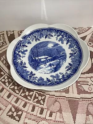 Spode Winter's Eve Blue & White Camilla Shape Daisy Serving Bowl 11  • £72.28