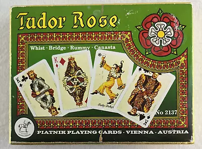 Vintage Piatnik Tudor Rose Playing Cards #2137 - Complete • $12.35