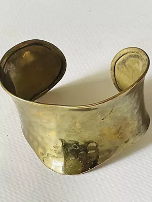 🦄Vintage Mid-Century Modernist Brass Cuff Bracelet • $2.25