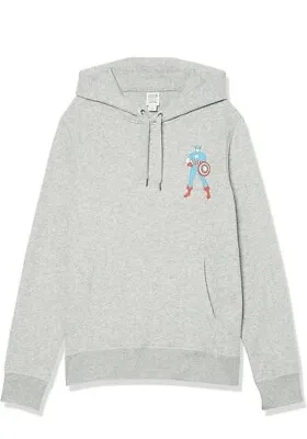 Amazon Essentials Disney Captain America Men's Fleece Sweater Hoodie Size M • £14.99