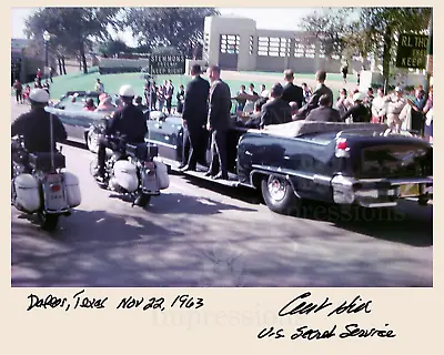 John F Kennedy Assassination Dealy Plaza Clint Hill Signed 8x10 REPRINT 4 • $18.99