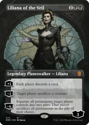 1x Liliana Of The Veil ~~ Borderless NM-Mint English Dominaria United MTG Magic • $14.98