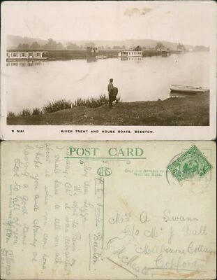 £12.25 • Buy Beeston River Trent And House Boats 1913 Cancel WHS Kingsway Real Photo