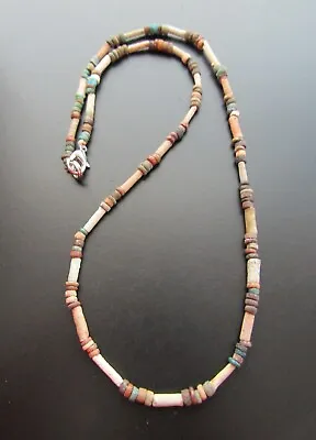 NILE  Ancient Egyptian Amulet Mummy Bead Necklace Ca 600 BC • $40